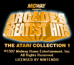 Arcade's Greatest Hits - The Atari Collection 1 (USA) Title Screen